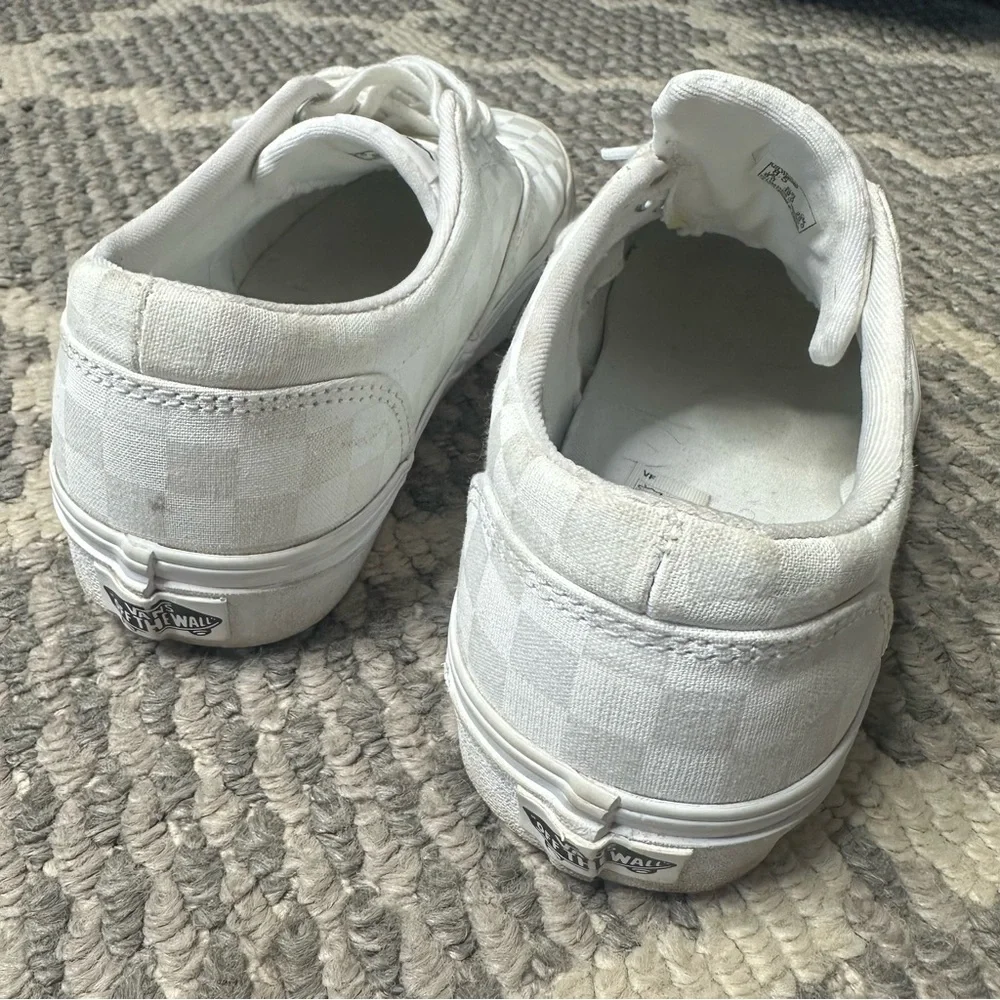 Vans Doheny White Checkerboard Canvas Sneakers - Picture 3 of 6